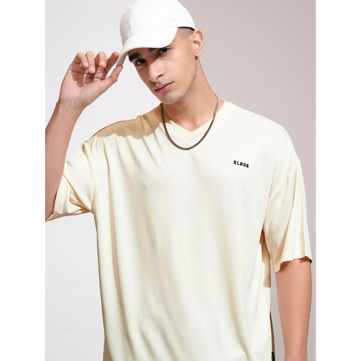 Highlander X Styli Solid Embroidered V-Neck Oversized T-Shirt-men-clothing-tshirtsandpolos-tshirts-image-1