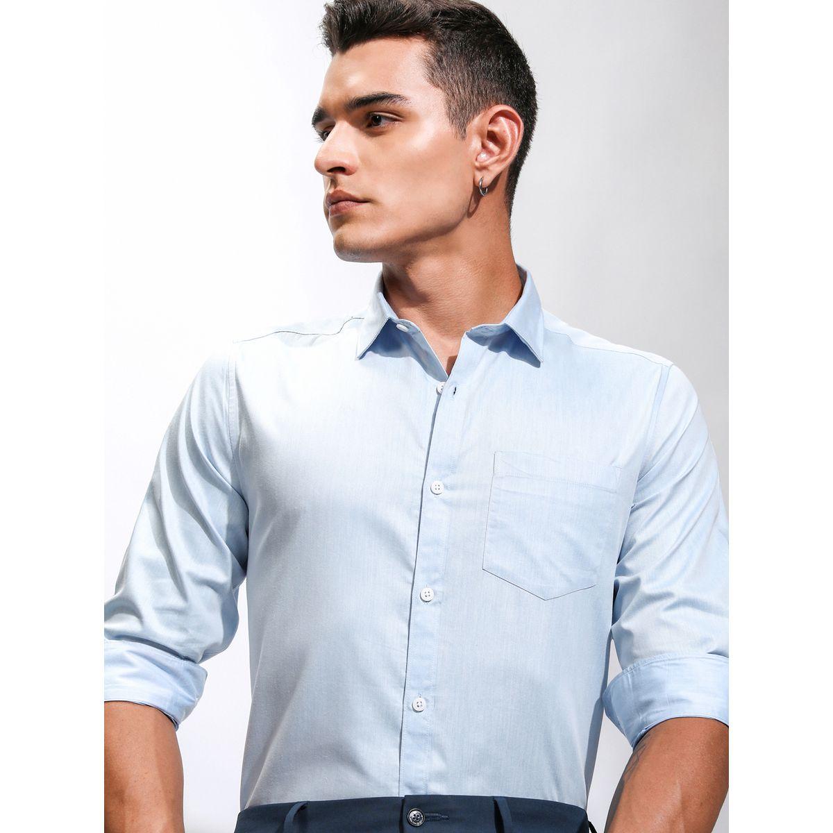 Highlander X Styli Solid Cotton Slim Fit Shirt with Pocket-men-clothing-shirts-image-1