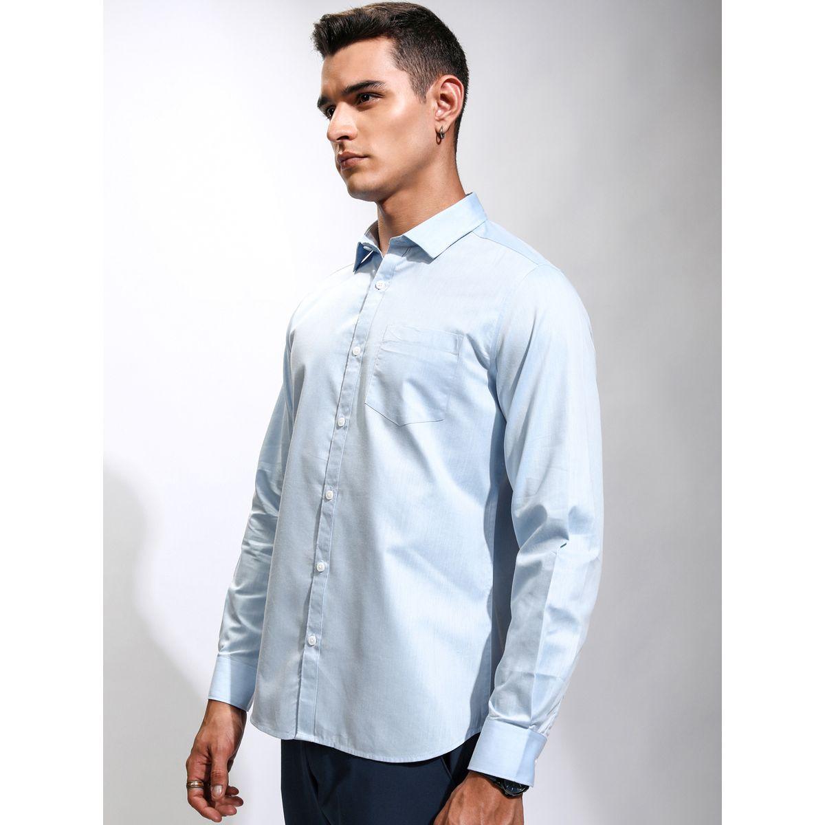 Highlander X Styli Solid Cotton Slim Fit Shirt with Pocket-men-clothing-shirts-image-4