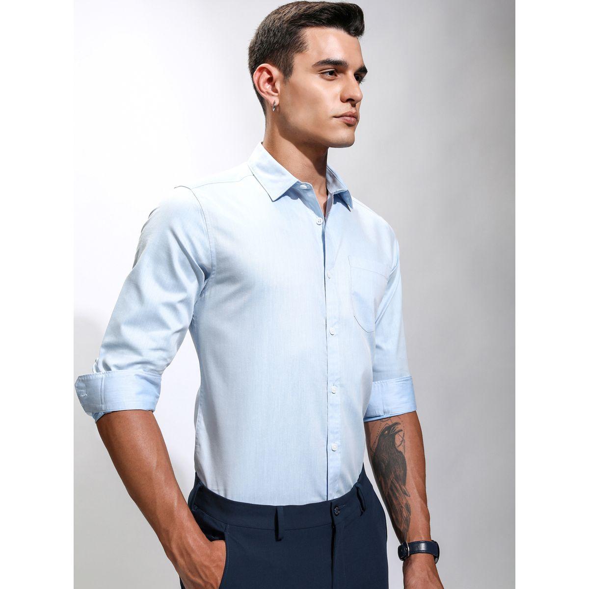 Highlander X Styli Solid Cotton Slim Fit Shirt with Pocket-men-clothing-shirts-image-6