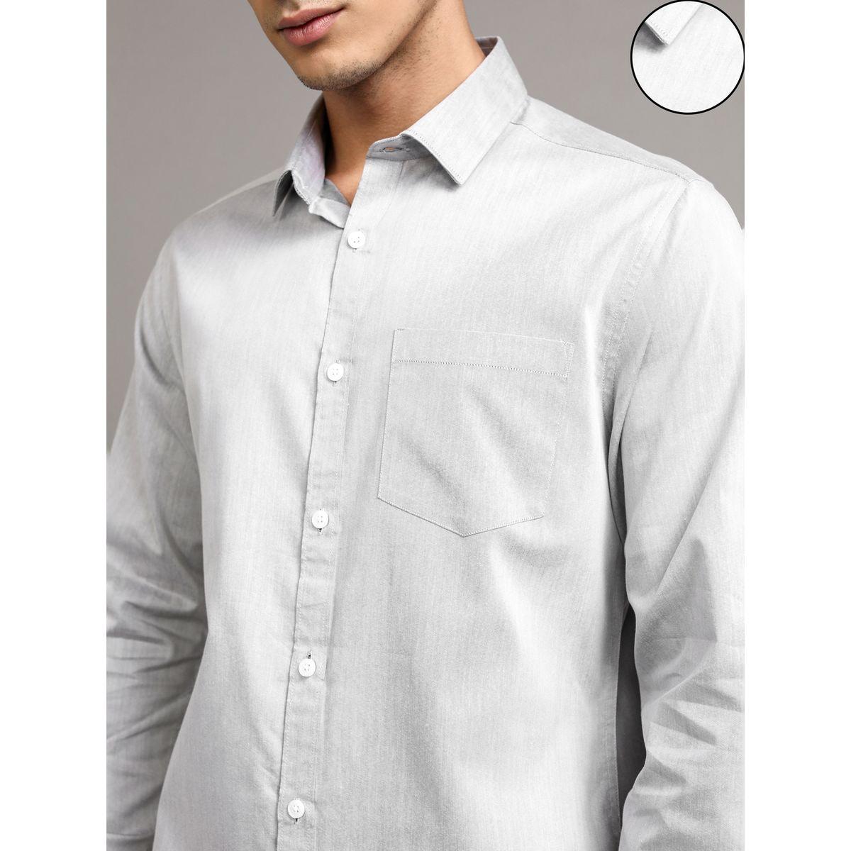 Highlander X Styli Solid Cotton Slim Fit Shirt with Pocket-men-clothing-shirts-image-5
