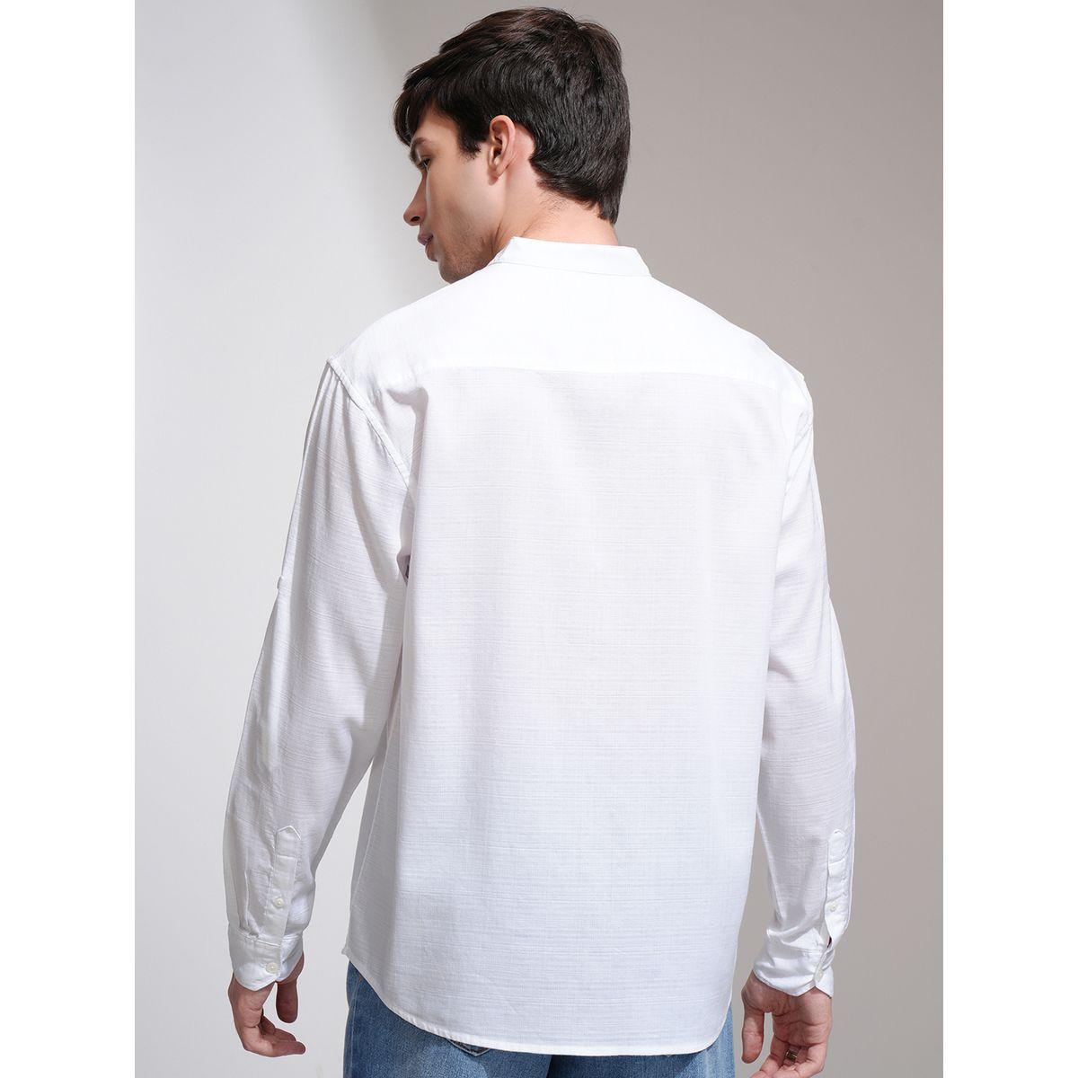 قميص بقصة مريحة مع ياقة ماندارين هايلاندر × ستايلي-men-clothing-shirts-image-3