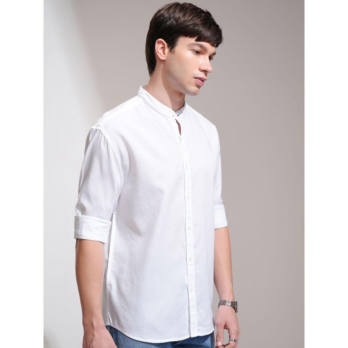قميص بقصة مريحة مع ياقة ماندارين هايلاندر × ستايلي-men-clothing-shirts-image-6
