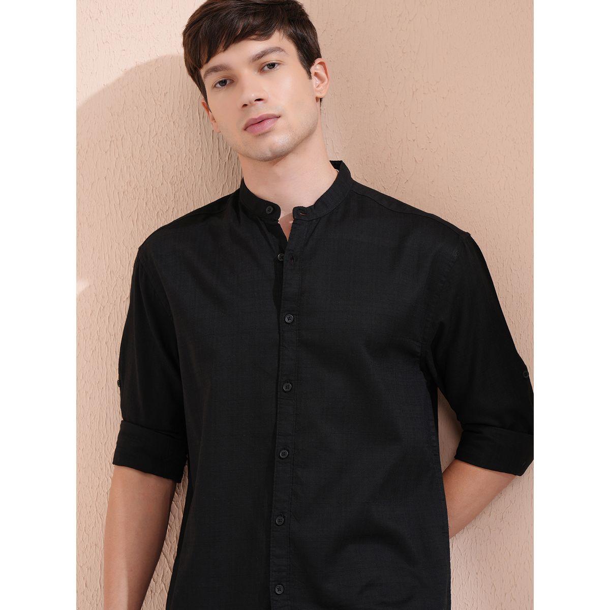 Highlander X Styli Relaxed Fit Mandarin Collar Shirt-men-clothing-shirts-image-1