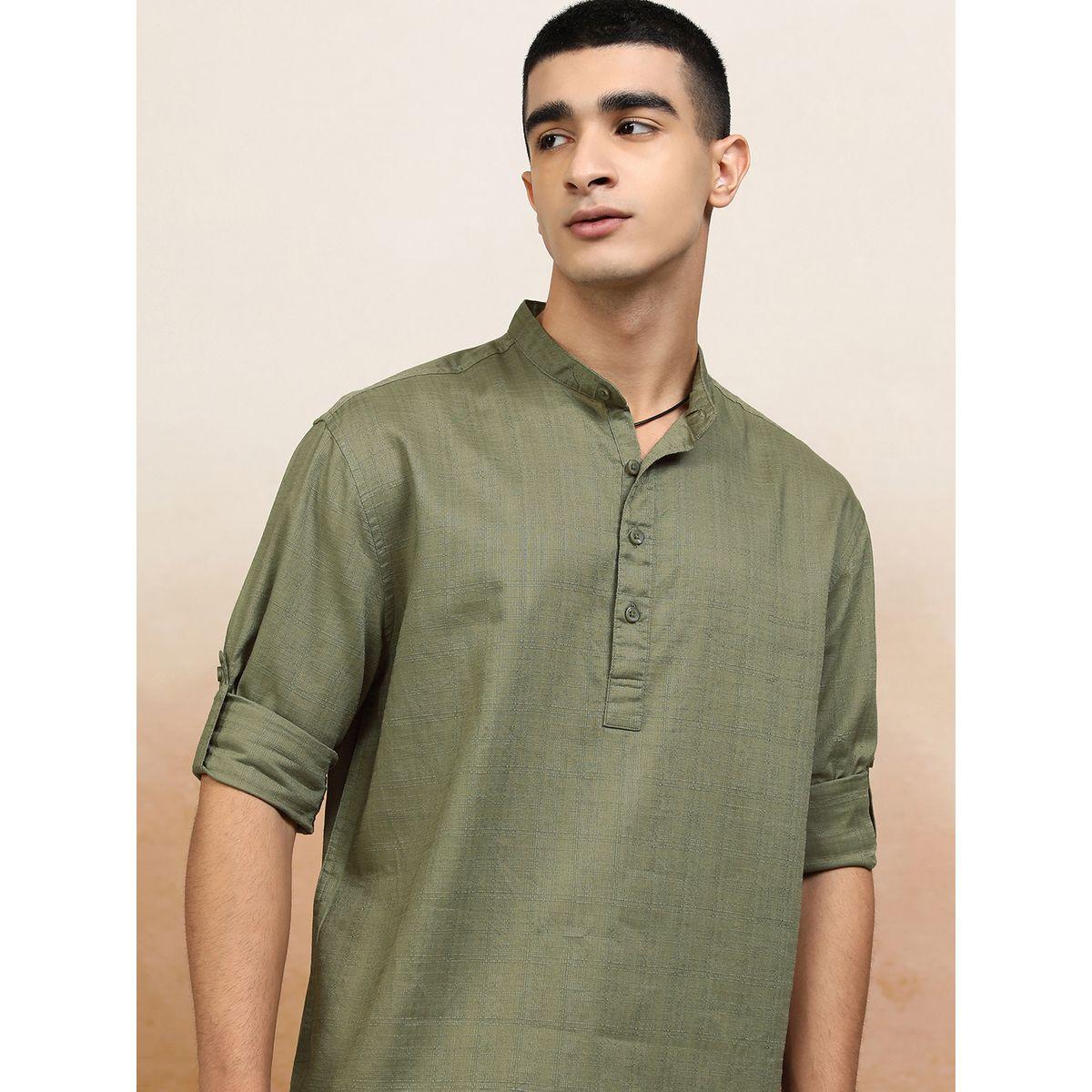 Highlander X Styli Relaxed Fit Mandarin Collar Shirt-men-clothing-shirts-image-1