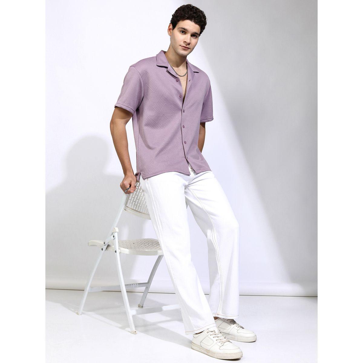 Highlander X Styli Textured Relaxed Fit Collared Shirt-men-clothing-shirts-image-2