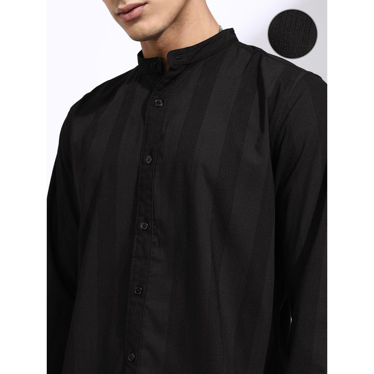 Highlander X Styli Striped Regular Fit Mandarin Collar Shirt-men-clothing-shirts-image-5