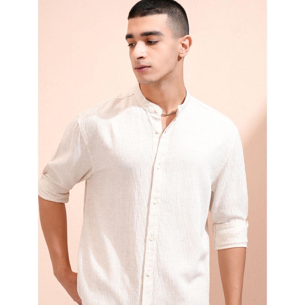 Textured Relaxed Fit Collared Shirt-men-clothing-shirts-image-1