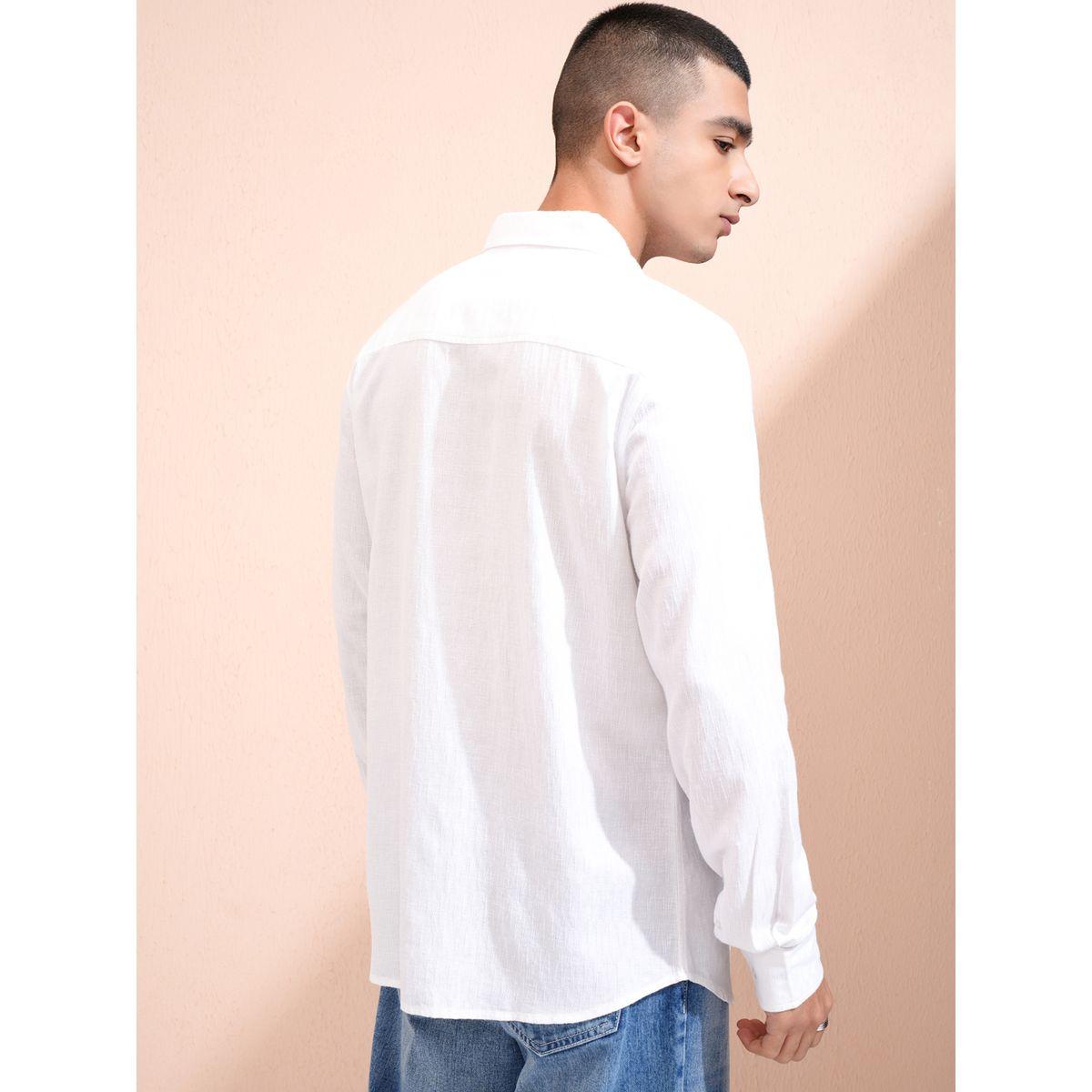 Solid Regular Fit Collared Shirt-men-clothing-shirts-image-3