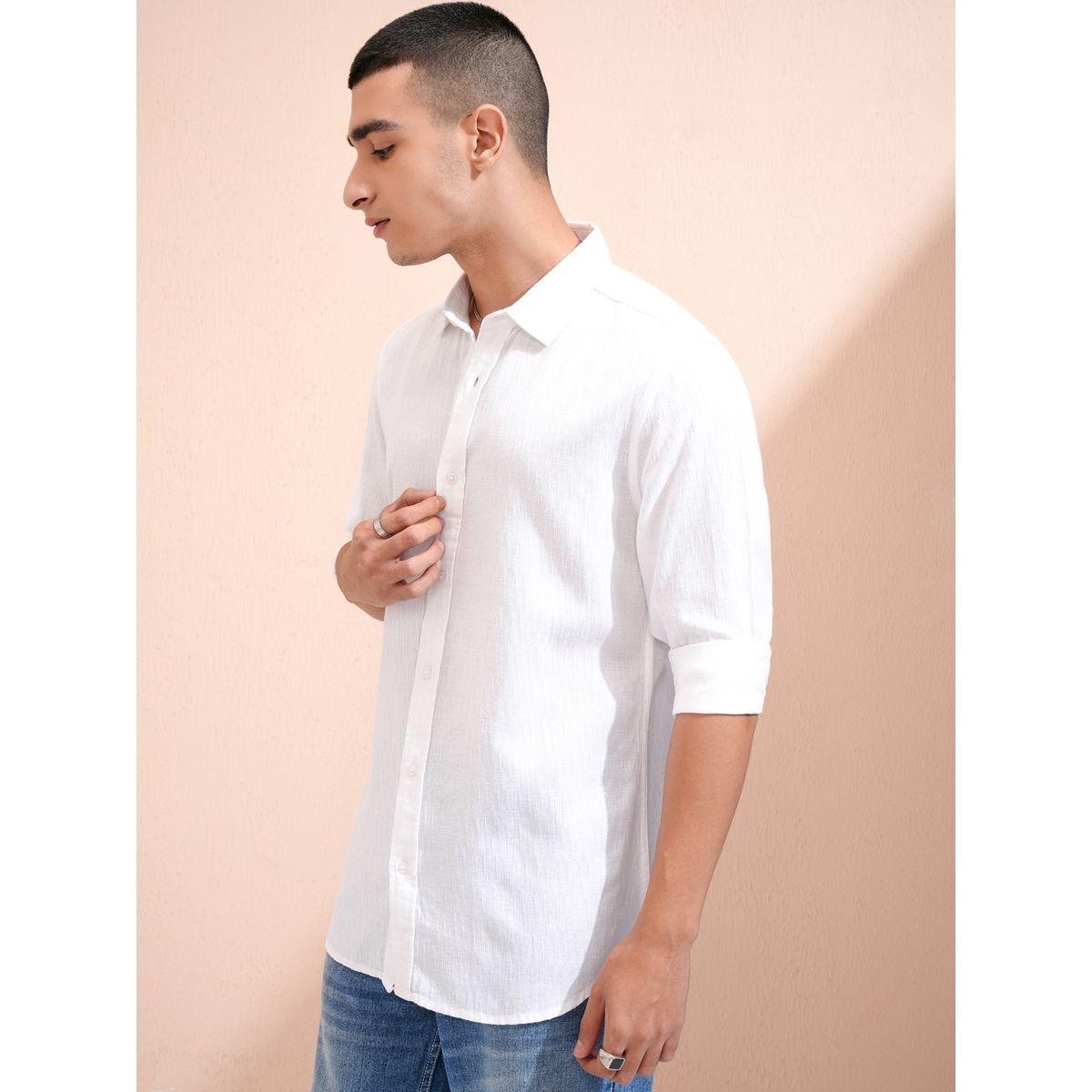 Solid Regular Fit Collared Shirt-men-clothing-shirts-image-4