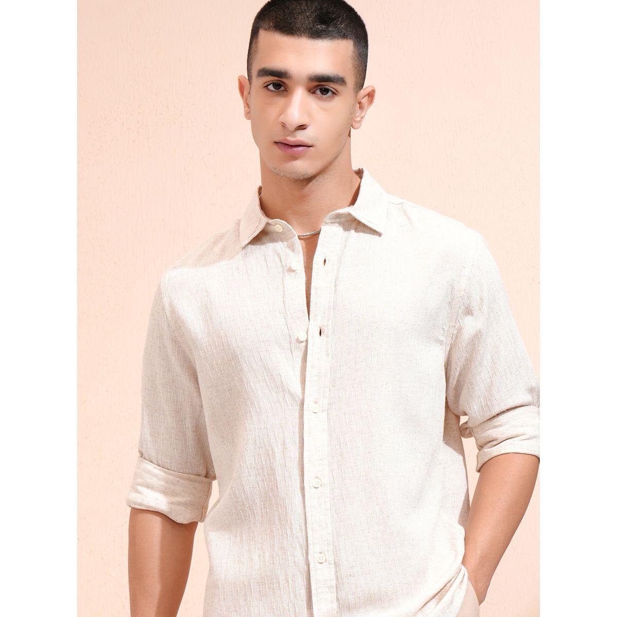 Textured Regular Fit Collared Shirt-men-clothing-shirts-image-1