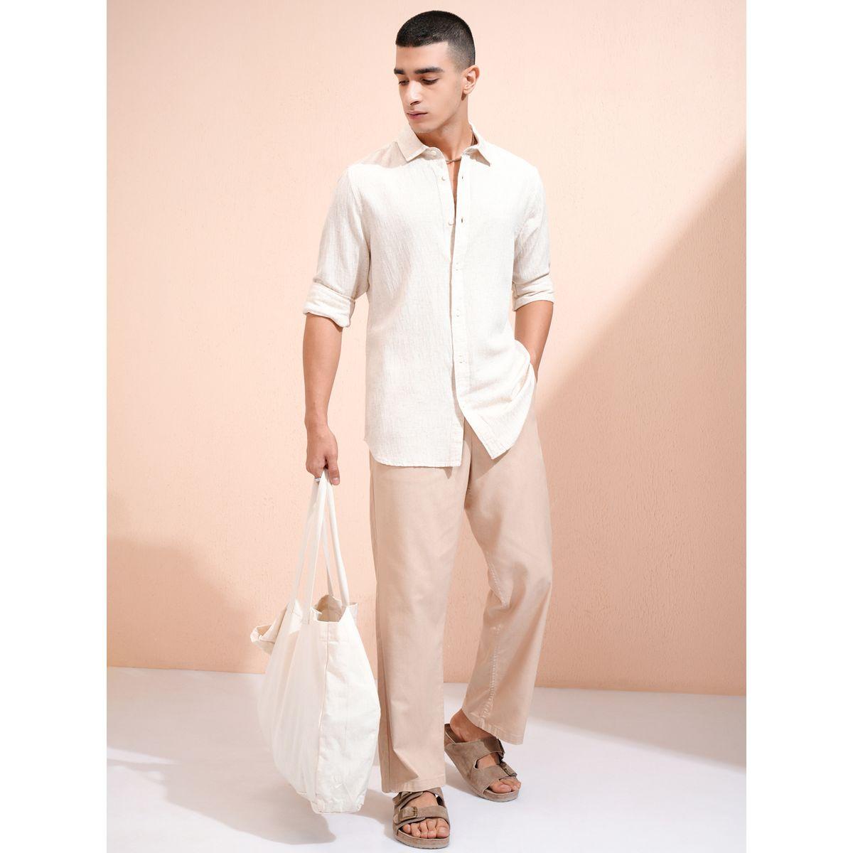 Textured Regular Fit Collared Shirt-men-clothing-shirts-image-2