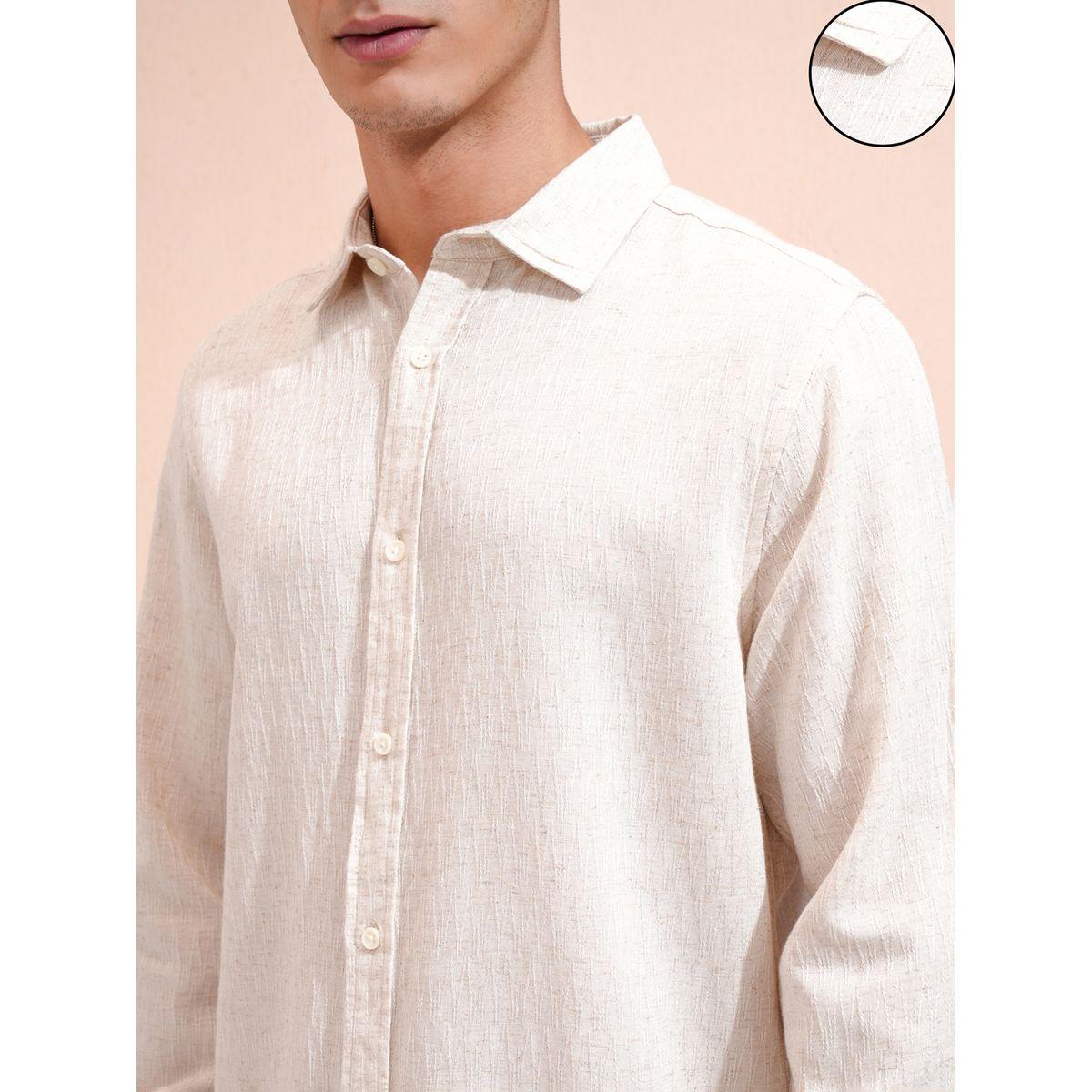 Textured Regular Fit Collared Shirt-men-clothing-shirts-image-5