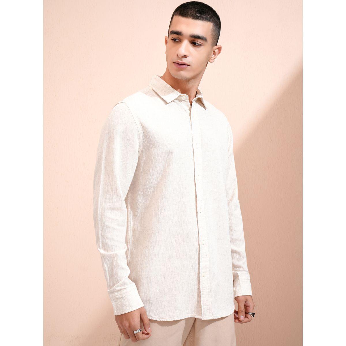 Textured Regular Fit Collared Shirt-men-clothing-shirts-image-6