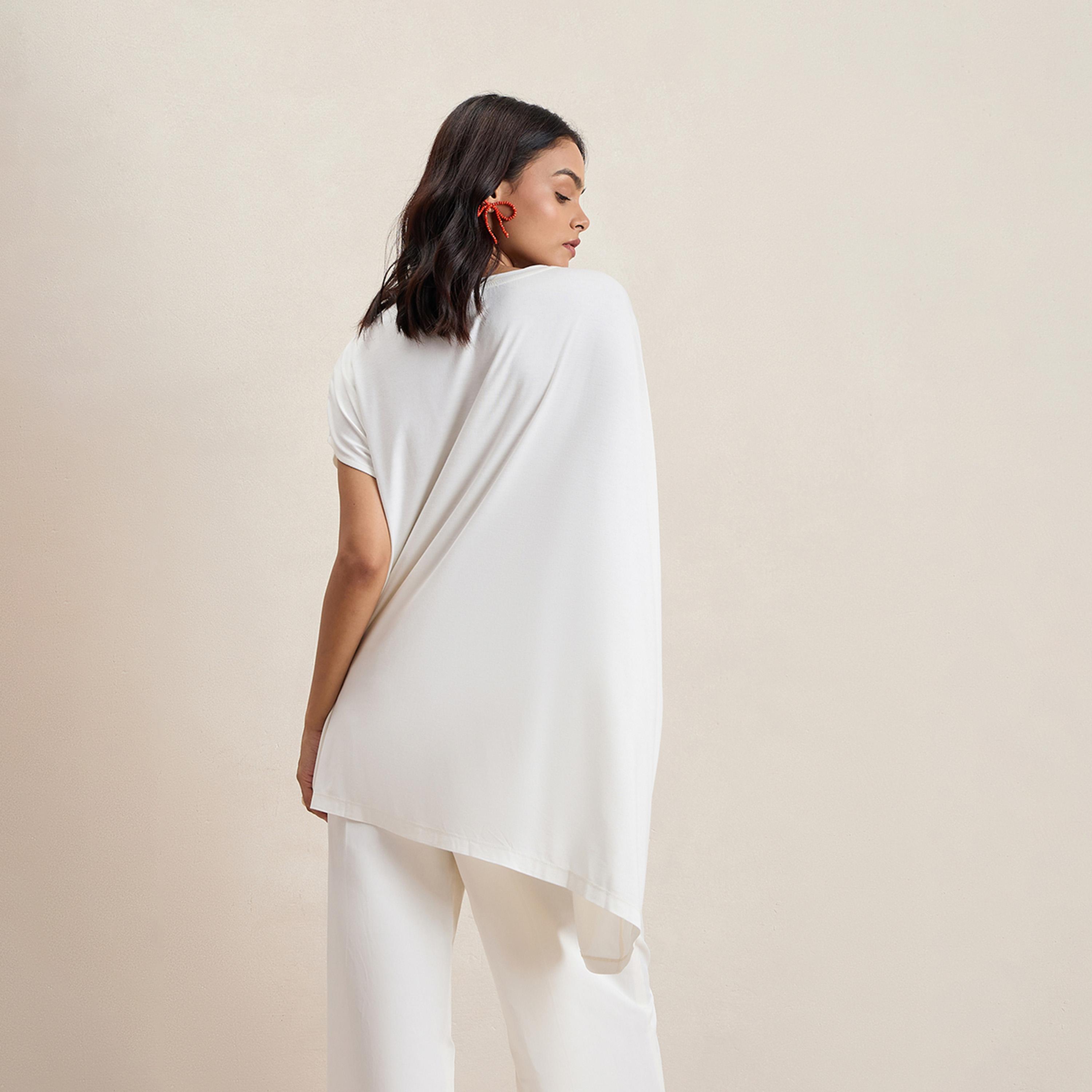 Femmella X Styli Oversized Round Neck Asymmetrical Hem Top-women-clothing-shirtsandblouses-blouses-image-3