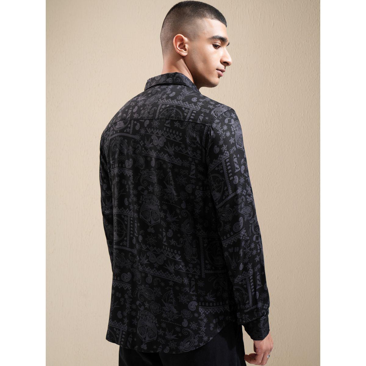 Highlander X Styli Printed Regular Fit Collared Shirt-men-clothing-shirts-image-3