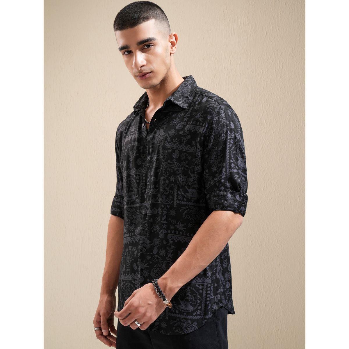 Highlander X Styli Printed Regular Fit Collared Shirt-men-clothing-shirts-image-4