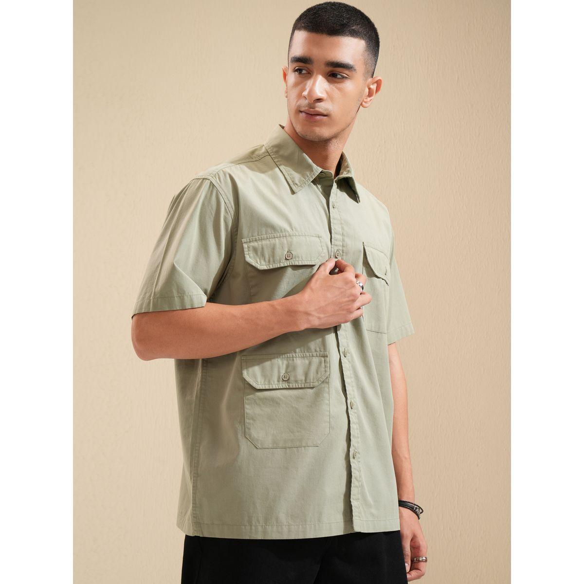 قميص بقصة عادية مع تفاصيل جيوب هايلاندر × ستايلي-men-clothing-shirts-image-6