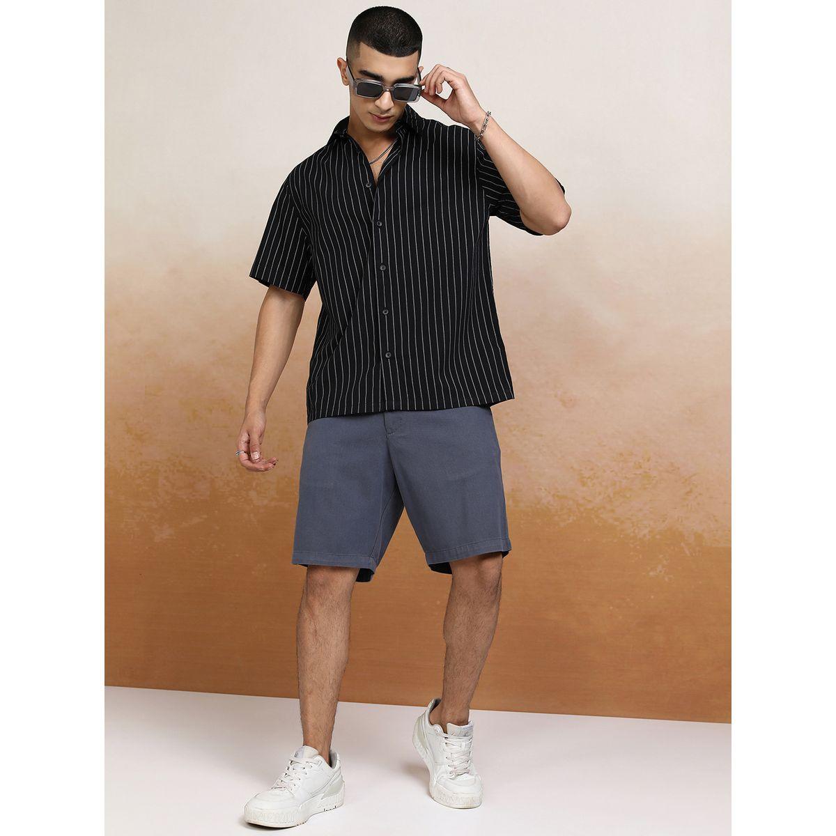 قميص مخطط بقصة بوكسي هايلاندر × ستايلي-men-clothing-shirts-image-2