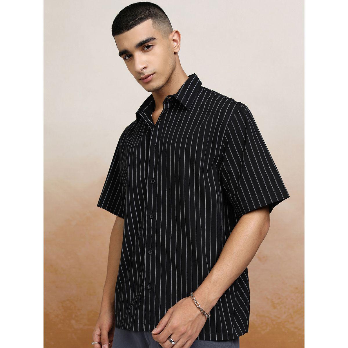 قميص مخطط بقصة بوكسي هايلاندر × ستايلي-men-clothing-shirts-image-4