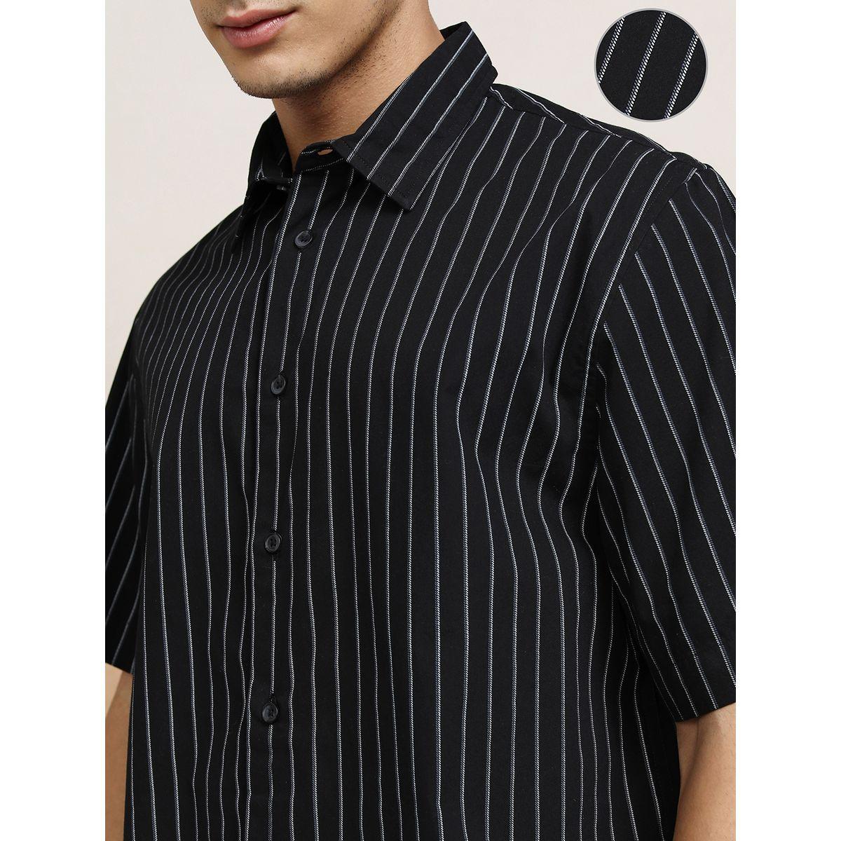 قميص مخطط بقصة بوكسي هايلاندر × ستايلي-men-clothing-shirts-image-5