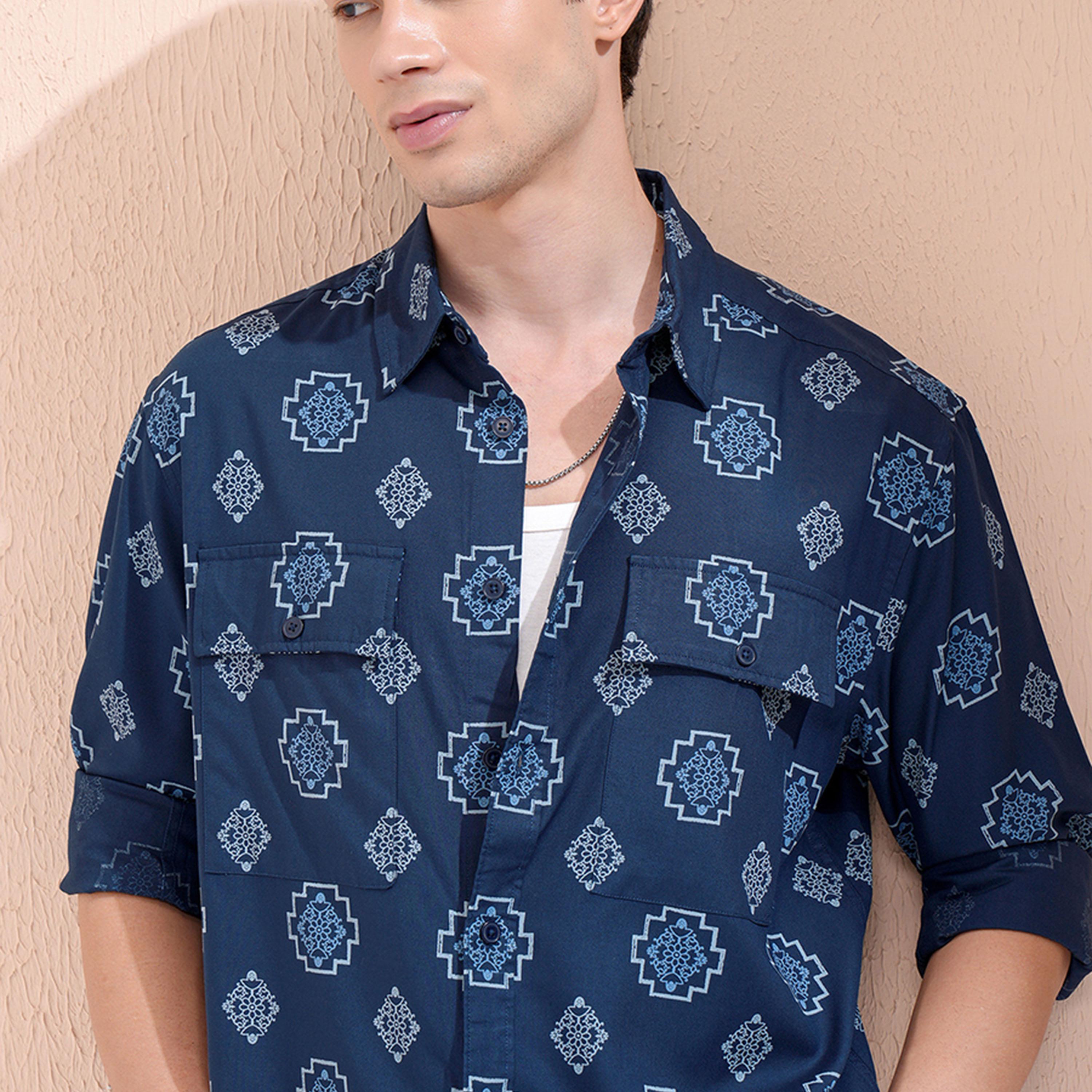 Highlander X Styli Printed Oversized Collared Shirt With Pockets-men-clothing-shirts-image-1