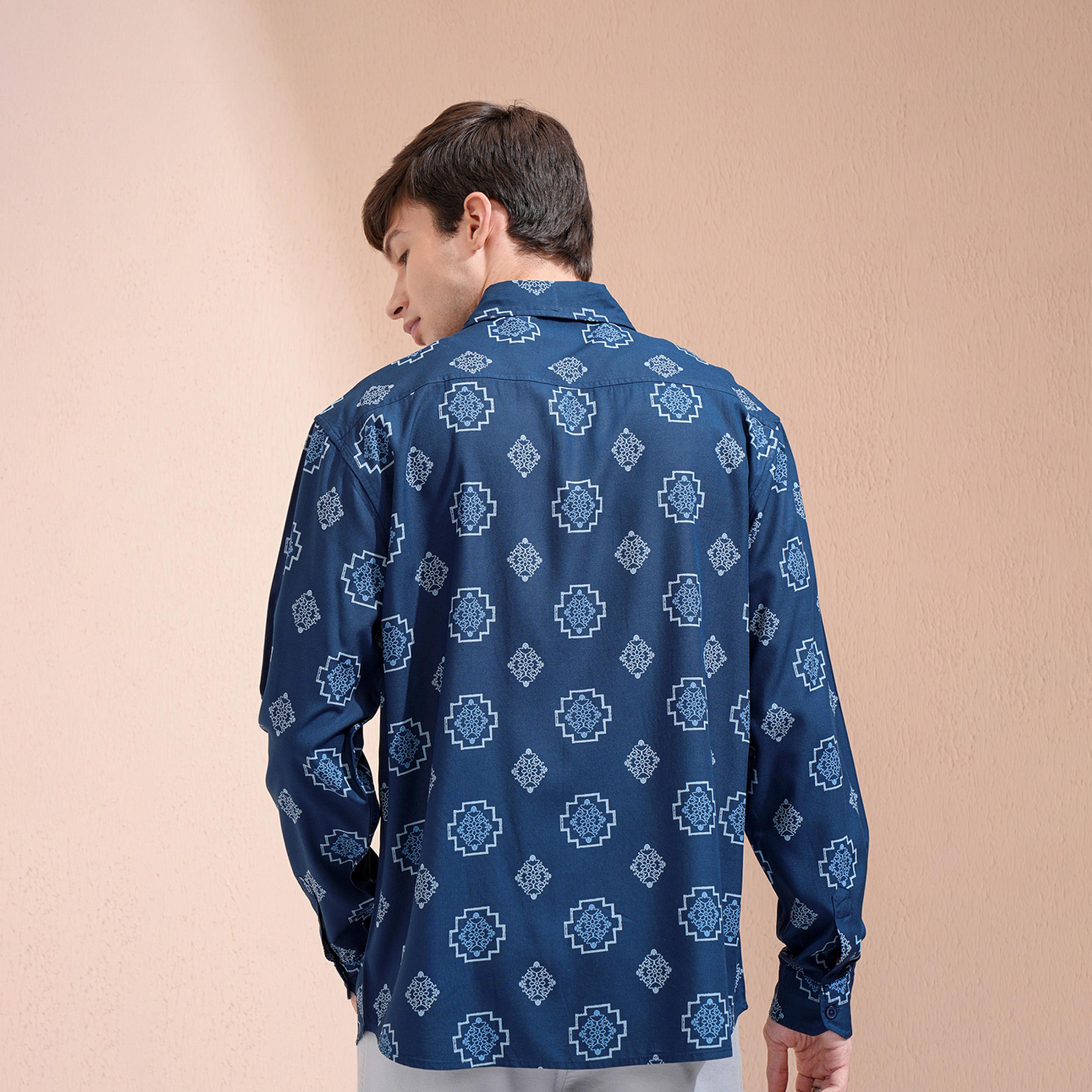 Highlander X Styli Printed Oversized Collared Shirt With Pockets-men-clothing-shirts-image-3