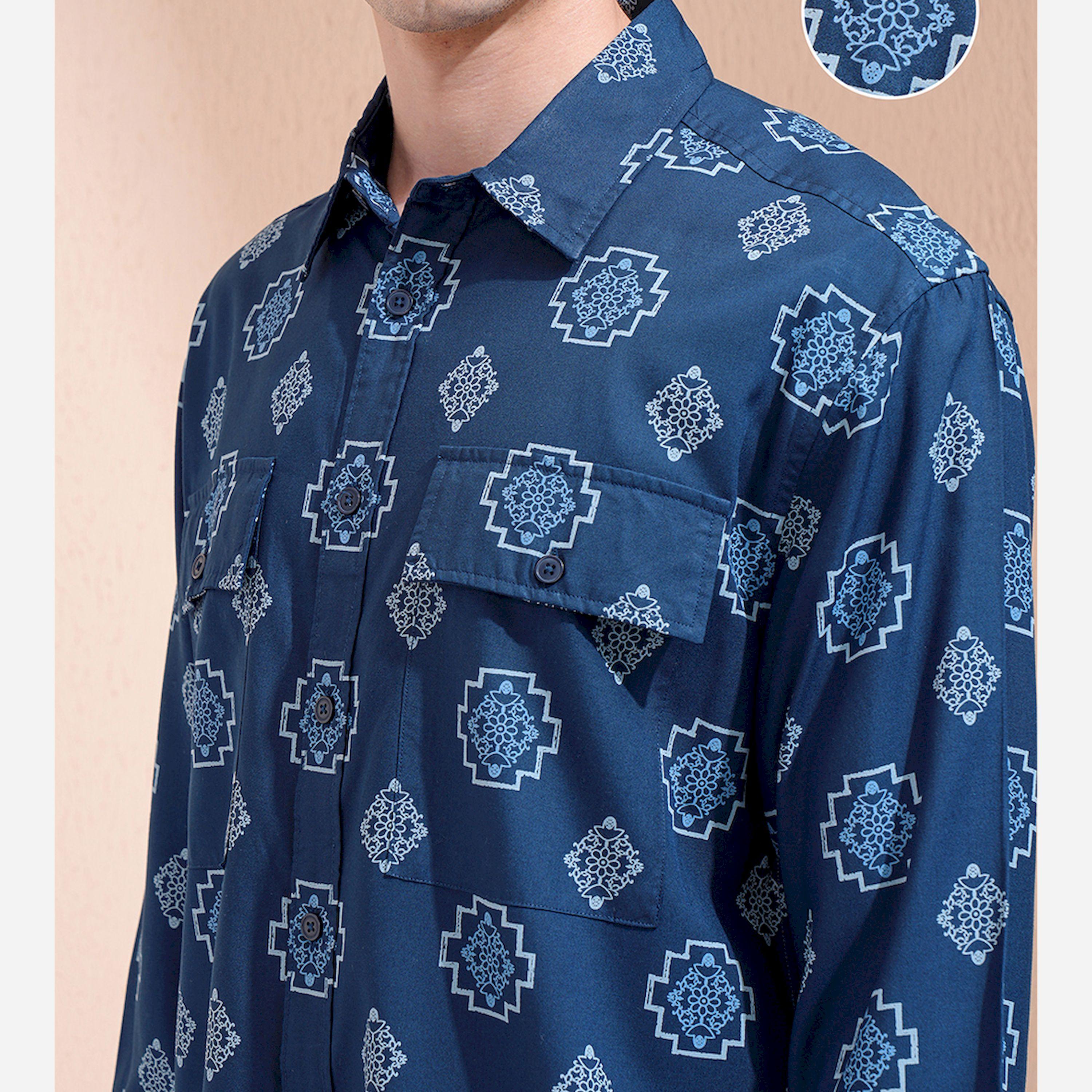 Highlander X Styli Printed Oversized Collared Shirt With Pockets-men-clothing-shirts-image-5