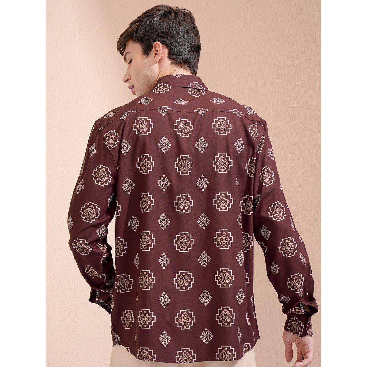 Highlander X Styli Printed Regular Fit Collared Shirt with Pockets-men-clothing-shirts-image-3