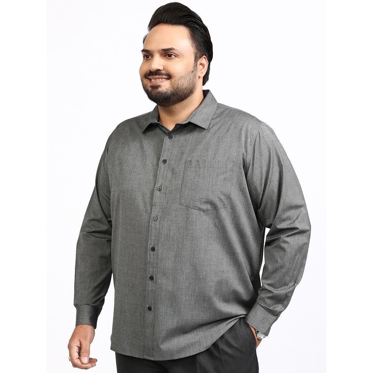Highlander X Styli Plus Size Regular Fit Collared Shirt with Pocket-men-clothing-shirts-image-4