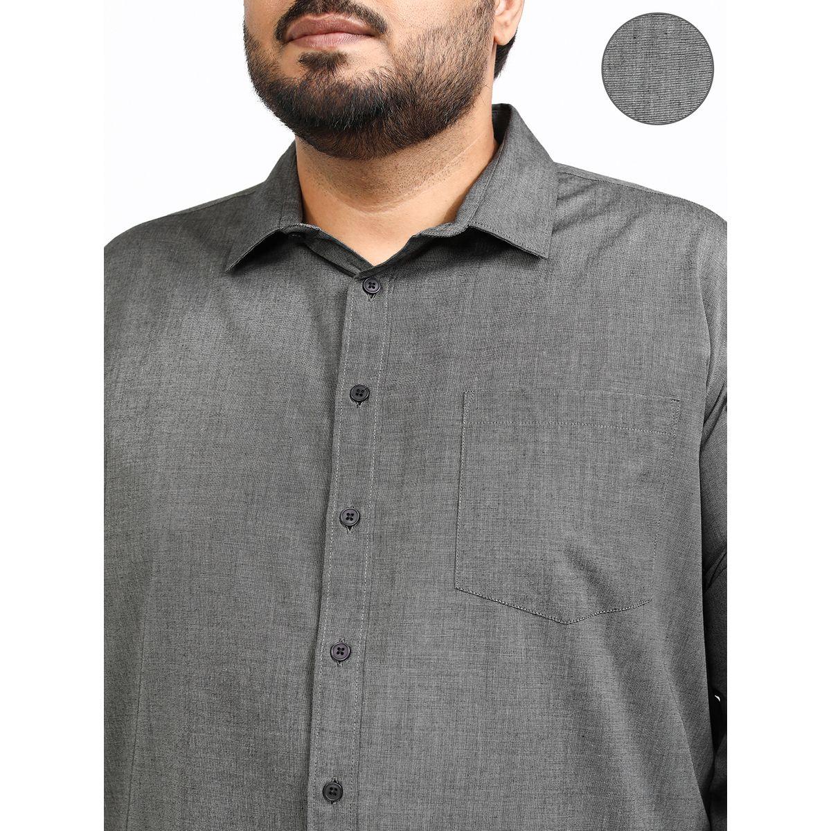 Highlander X Styli Plus Size Regular Fit Collared Shirt with Pocket-men-clothing-shirts-image-5