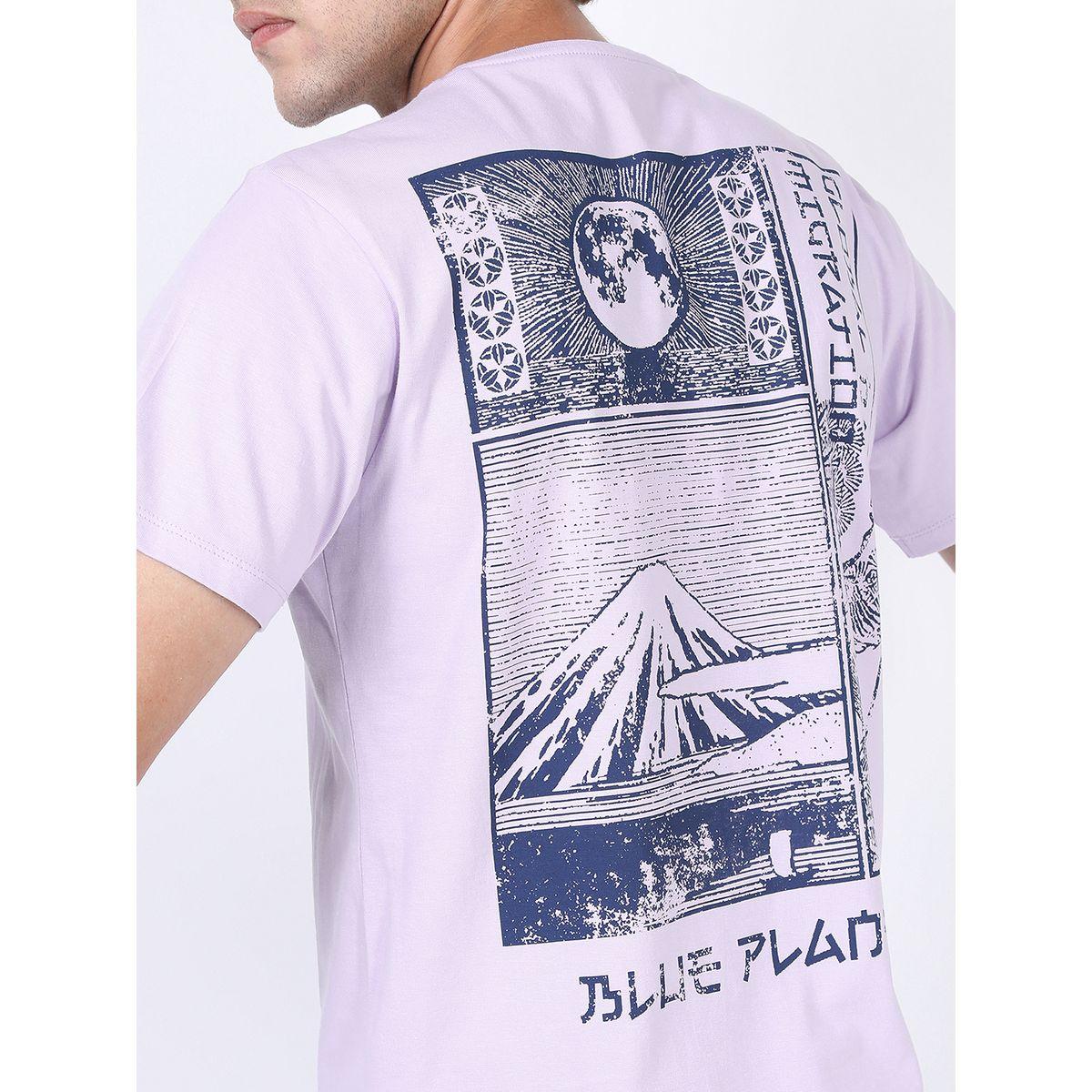 تيشيرت بقصة سليم فيت وياقة دائرية مع طبعة جرافيك هايلاندر × ستايلي-men-clothing-tshirtsandpolos-tshirts-image-4