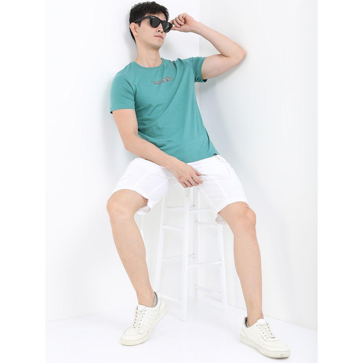 تيشيرت بقصة سليم فيت وطبعة جرافيك هايلاندر × ستايلي-men-clothing-tshirtsandpolos-tshirts-image-2