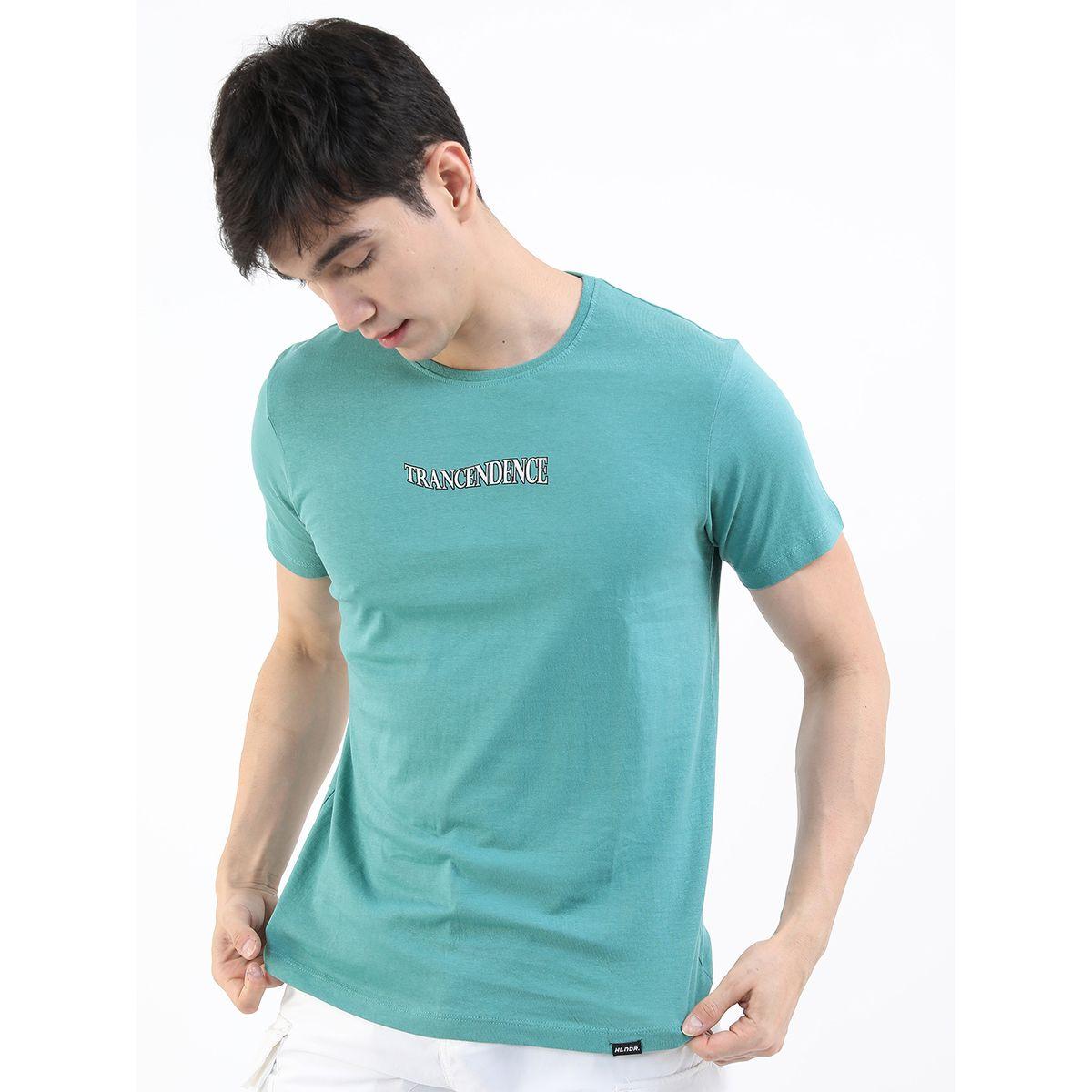 تيشيرت بقصة سليم فيت وطبعة جرافيك هايلاندر × ستايلي-men-clothing-tshirtsandpolos-tshirts-image-4