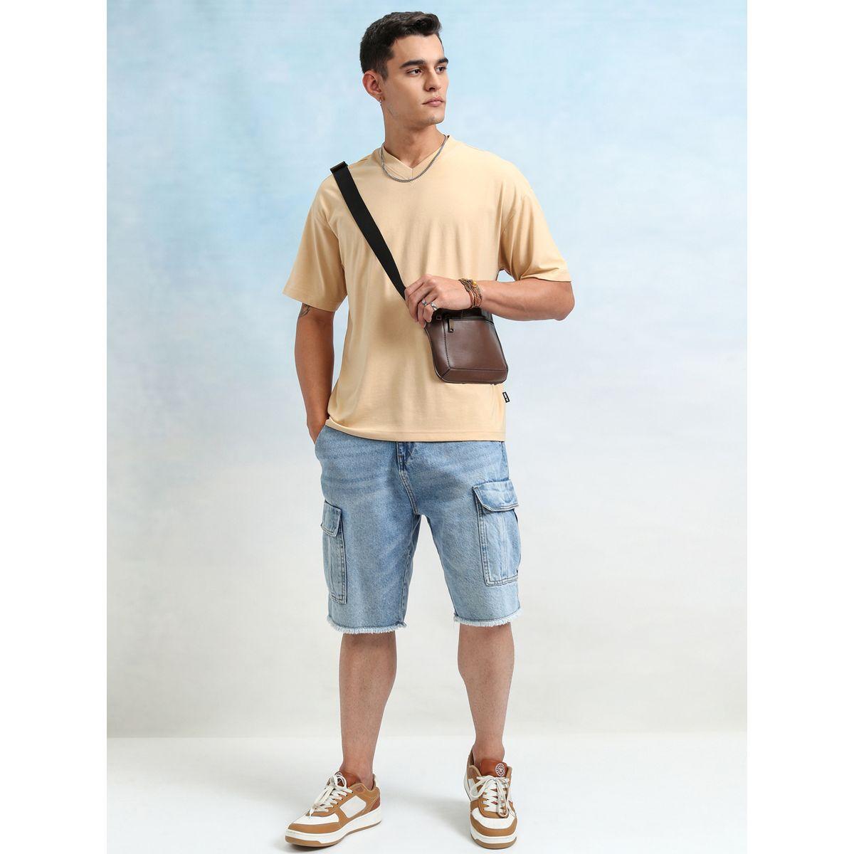 Highlander X Styli Solid Regular Fit V-Neck T-Shirt-men-clothing-tshirtsandpolos-tshirts-image-2