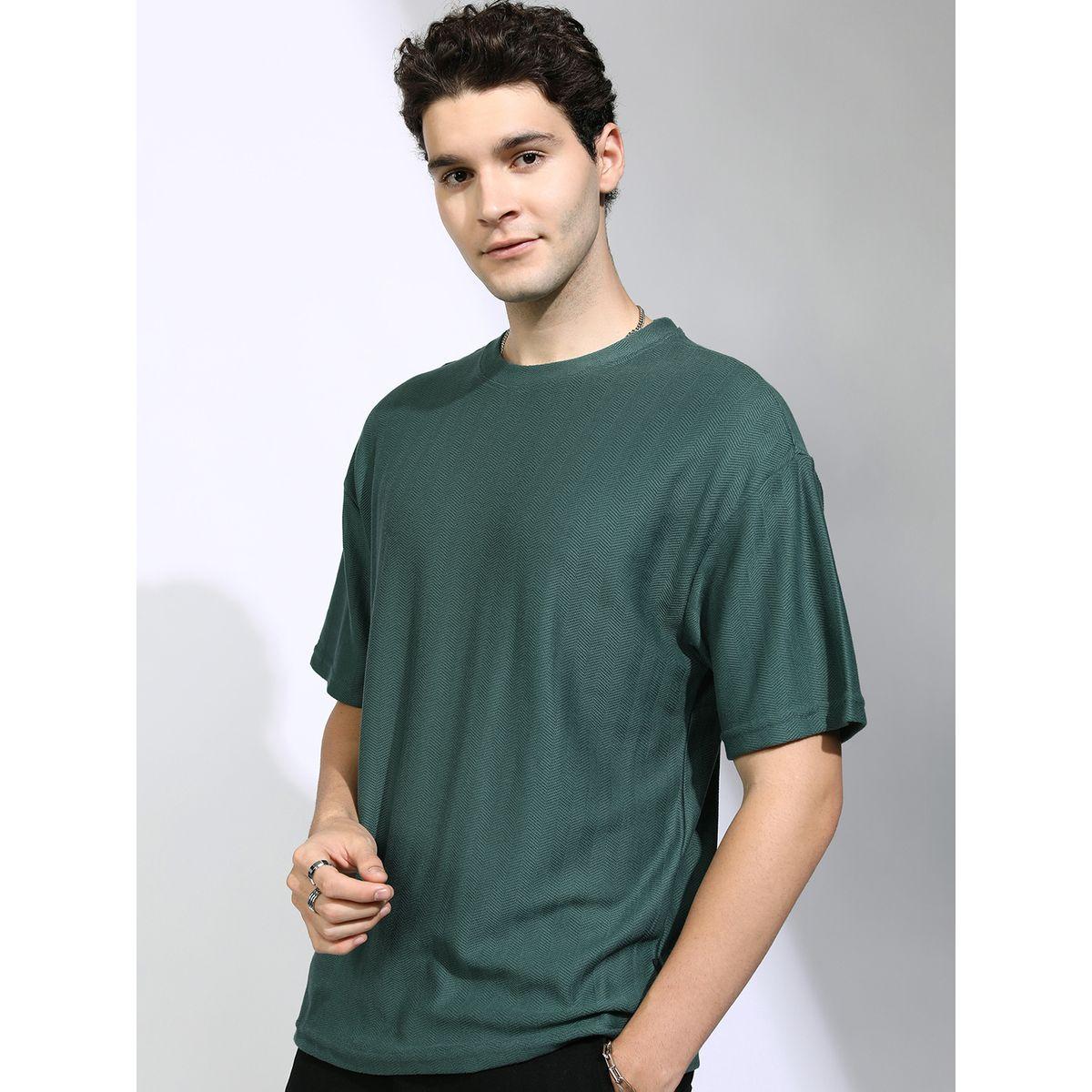تيشيرت سادة فضفاض بأكتاف منخفضة هايلاندر × ستايلي-men-clothing-tshirtsandpolos-tshirts-image-4