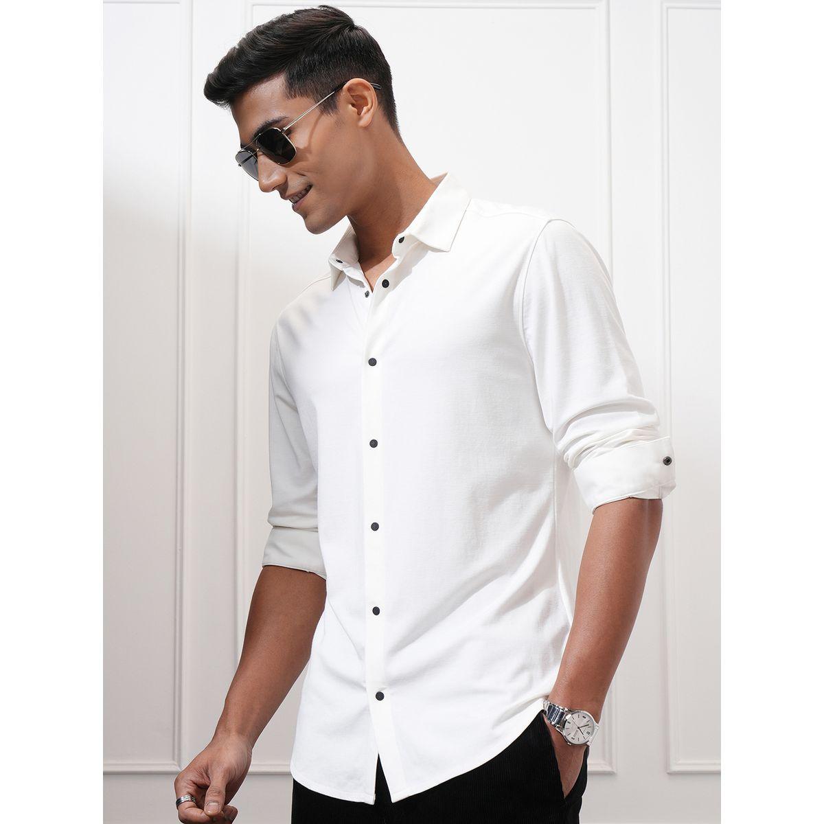 قميص سادة بقصة سليم فيت هايلاندر × ستايلي-men-clothing-shirts-image-4