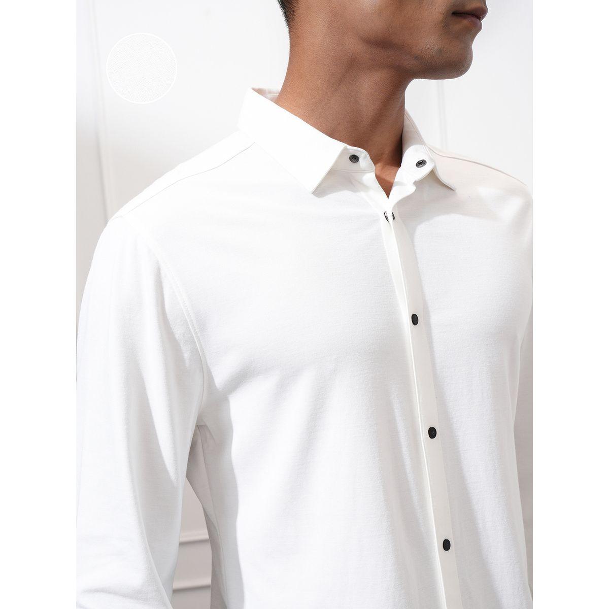 قميص سادة بقصة سليم فيت هايلاندر × ستايلي-men-clothing-shirts-image-5