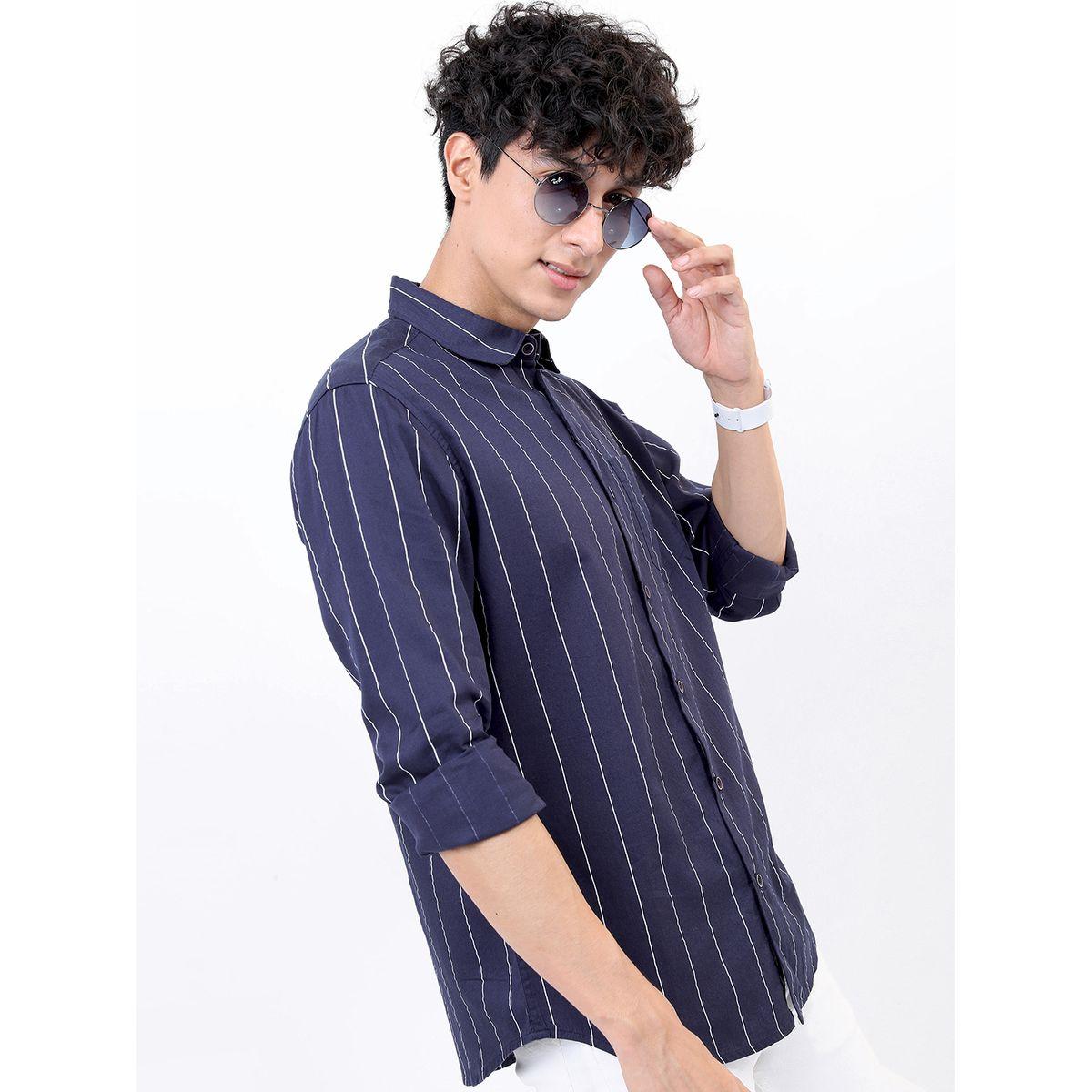 Highlander X Styli Striped Cotton Slim Fit Shirt with Pocket-men-clothing-shirts-image-6