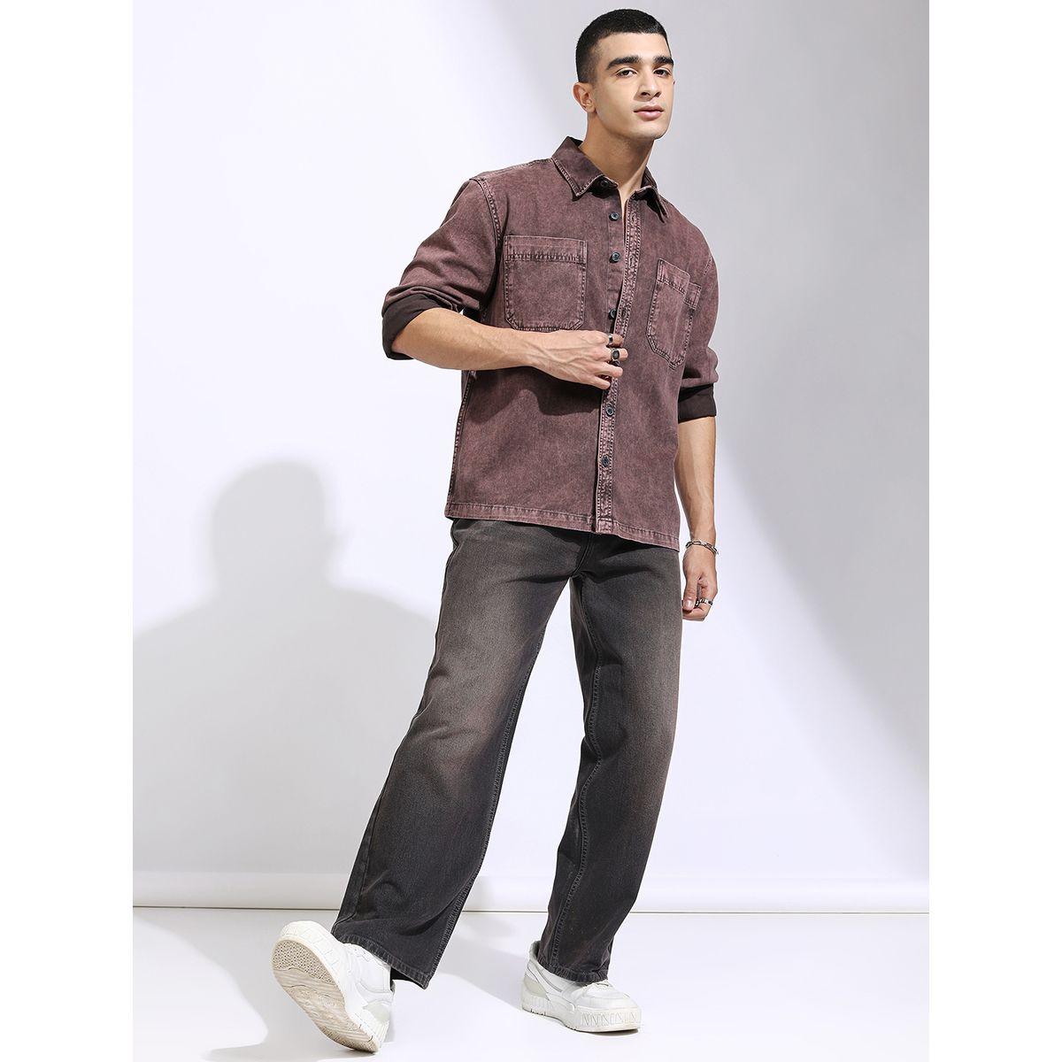 قميص فضفاض بتفاصيل مشطوفة مع جيوب هايلاندر × ستايلي-men-clothing-shirts-image-5