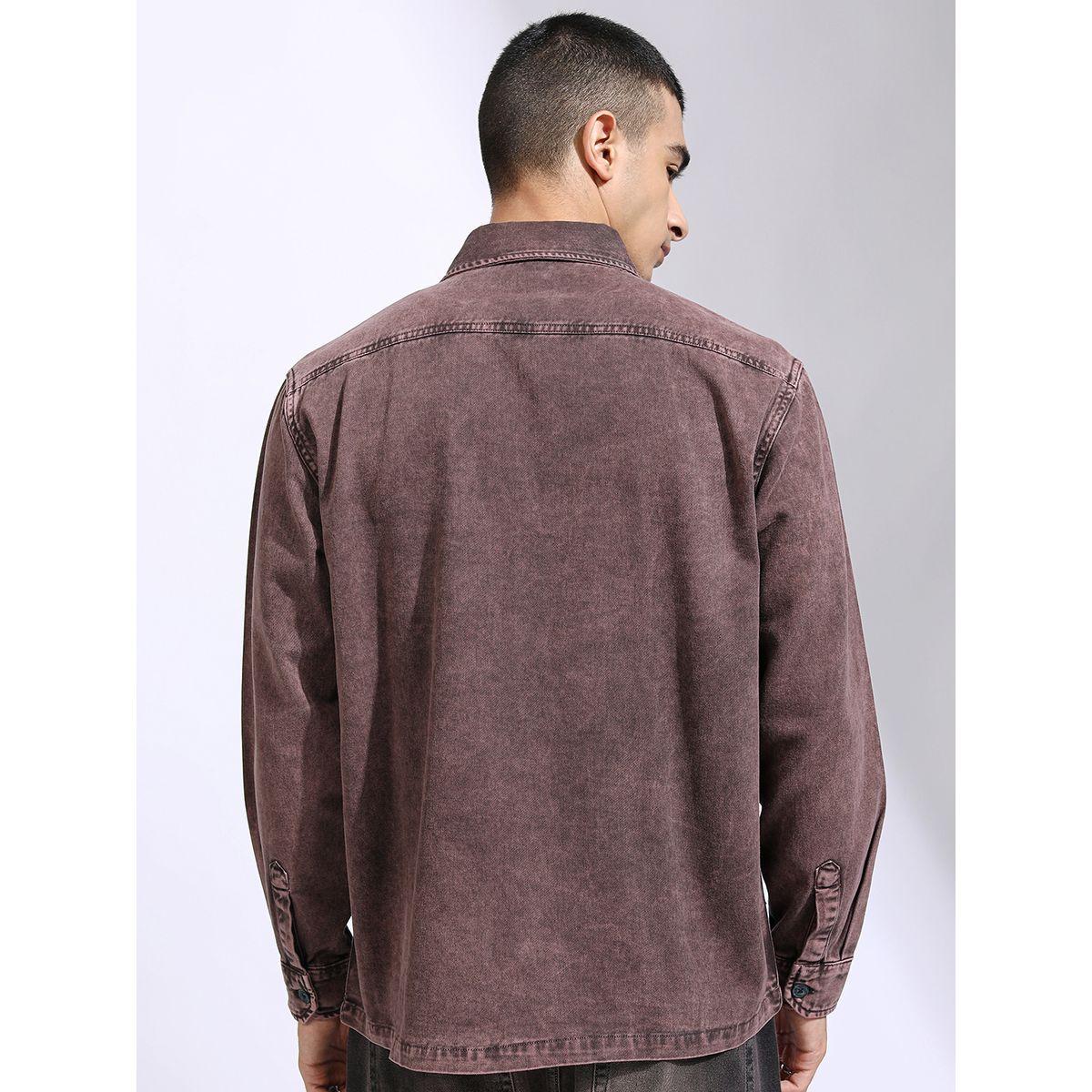 قميص فضفاض بتفاصيل مشطوفة مع جيوب هايلاندر × ستايلي-men-clothing-shirts-image-4