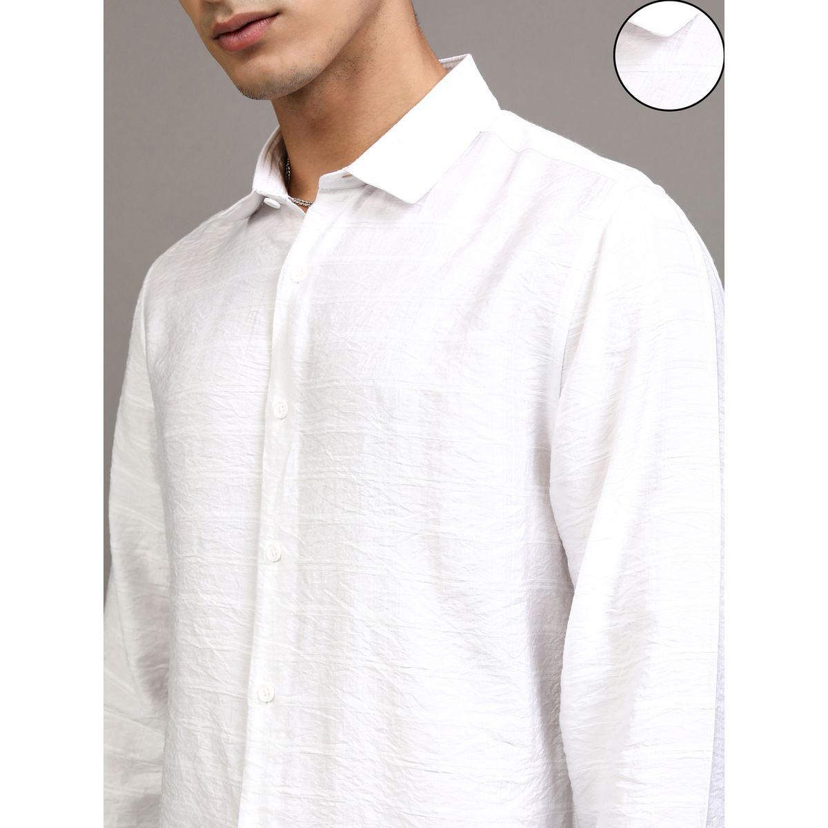 Textured Slim Fit Collared Shirt-men-clothing-shirts-image-5