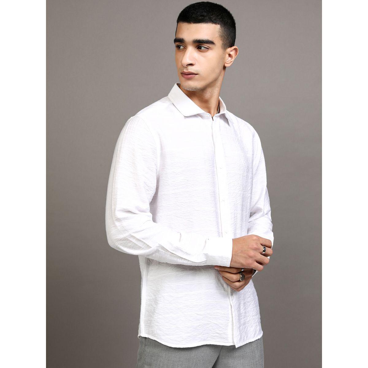Textured Slim Fit Collared Shirt-men-clothing-shirts-image-6