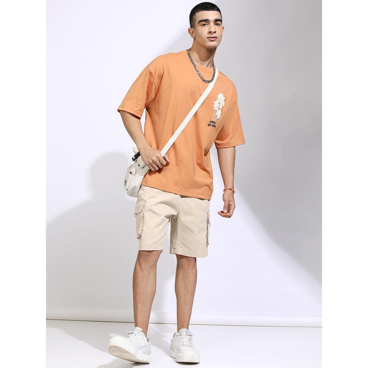 Embroidered Oversized T-Shirt with Patch Detail-men-clothing-tshirtsandpolos-tshirts-image-2