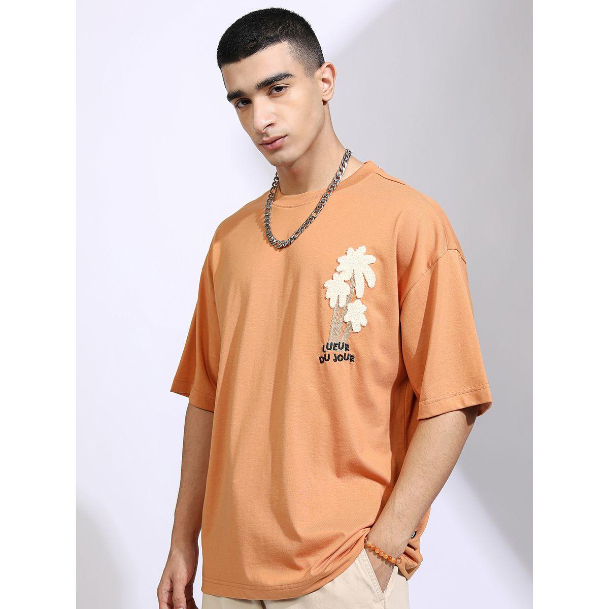 Embroidered Oversized T-Shirt with Patch Detail-men-clothing-tshirtsandpolos-tshirts-image-4