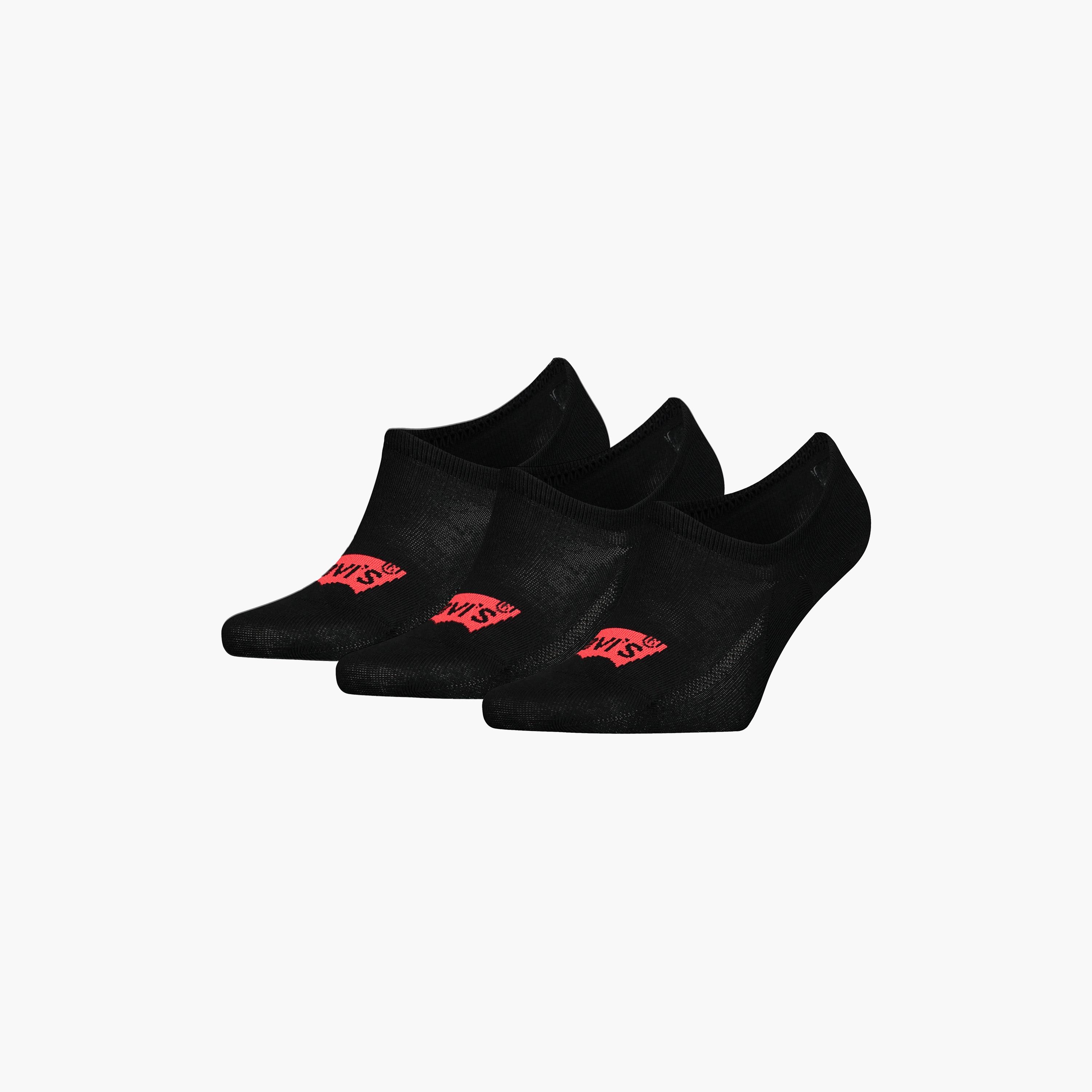 Levi's Pack of 3 Patterned Logo Shoe Liner Men's Socks-men-socks-image-1
