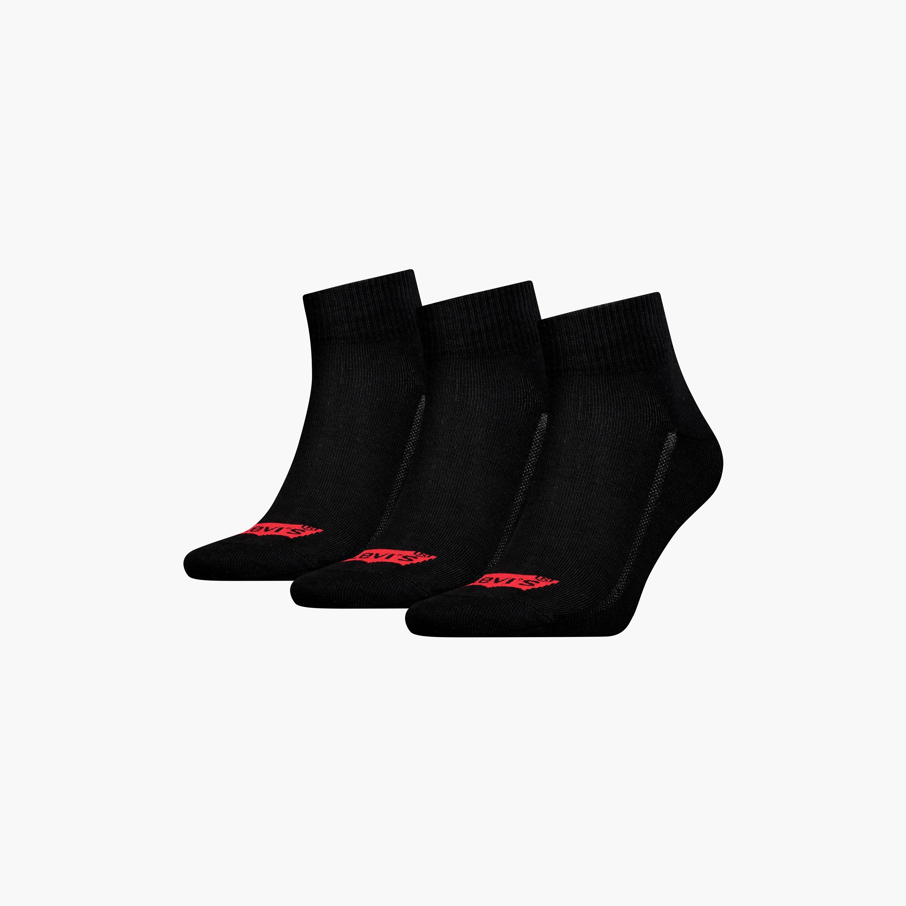 Levi's Pack of 3 Patterned Logo Ankle Length Men's Socks-men-socks-image-1