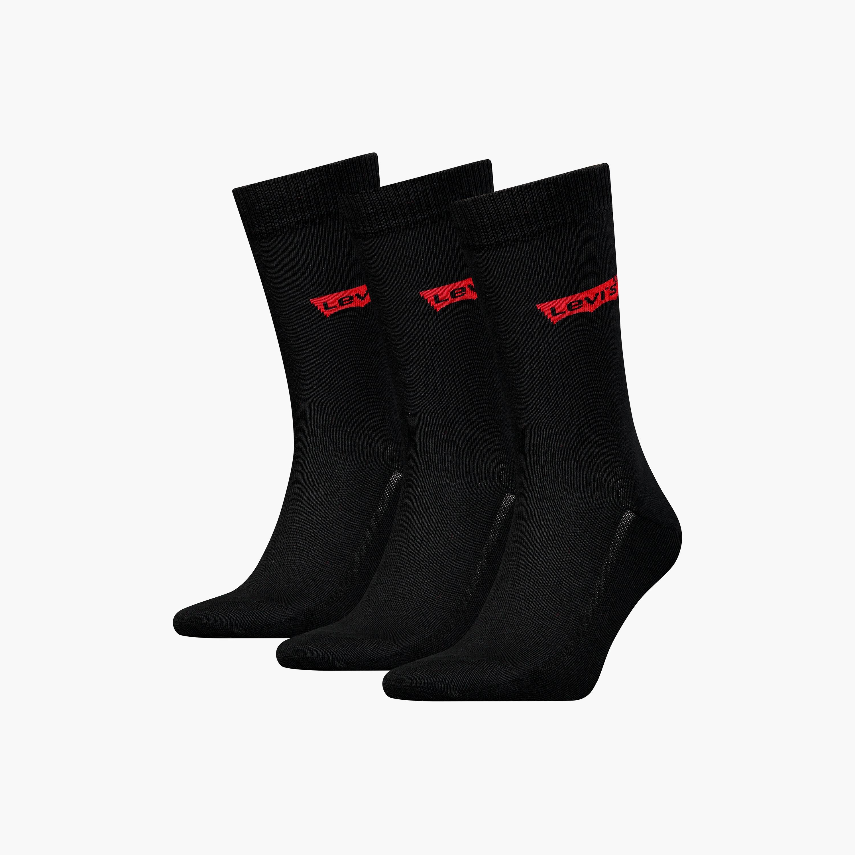 مجموعة من 3 جوارب رجالية بطول الكاحل بشعار منقوش من ليفايس-men-socks-image-1