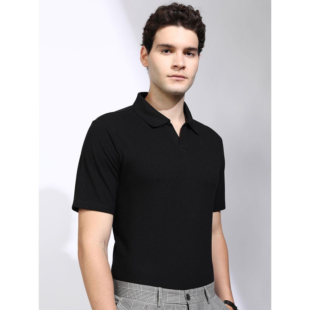 تيشيرت سادة بقصة عادية وياقة بولو-men-clothing-tshirtsandpolos-tshirts-image-1