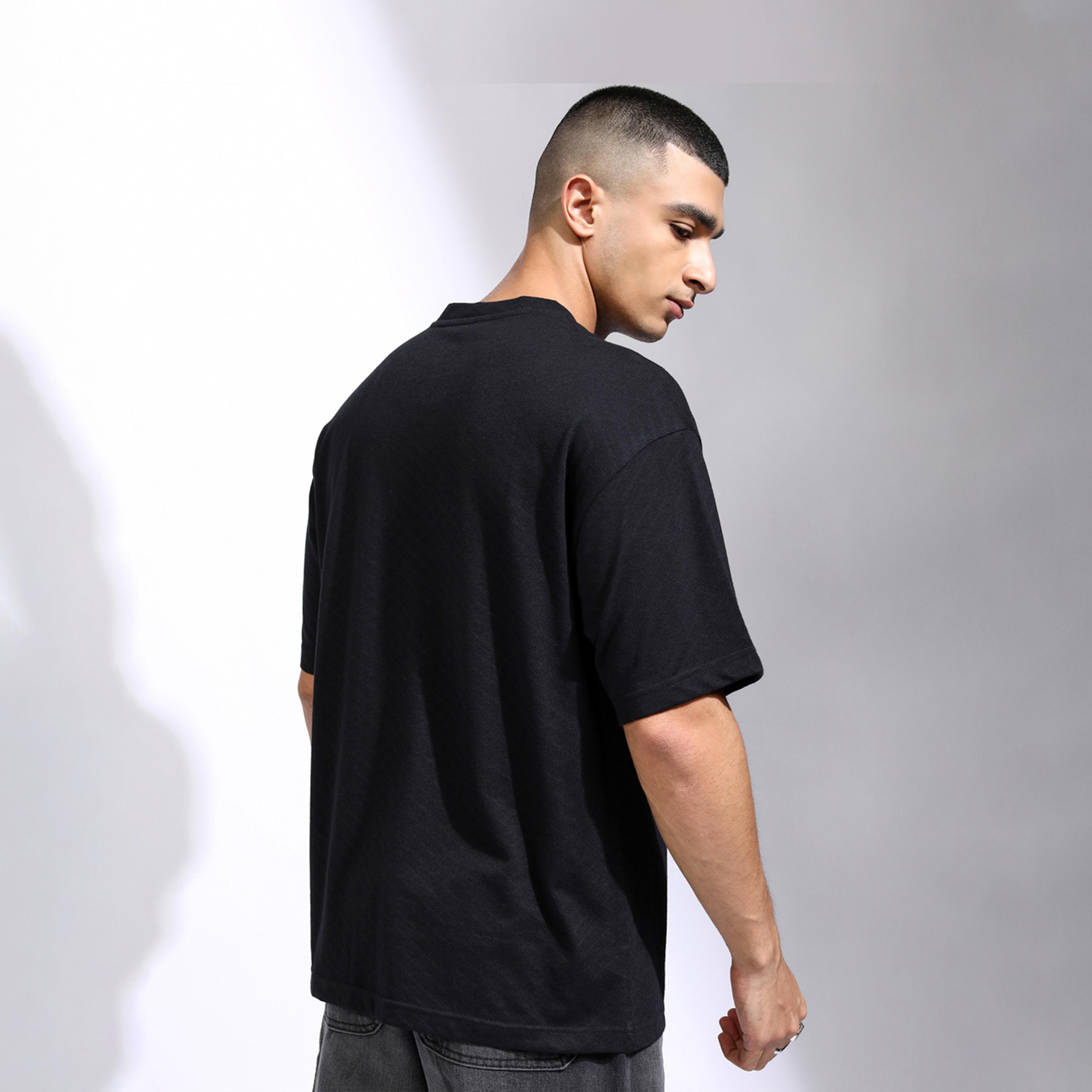 Highlander X Styli Solid Regular Fit Drop-Shoulder T-Shirt-men-clothing-tshirtsandpolos-tshirts-image-3